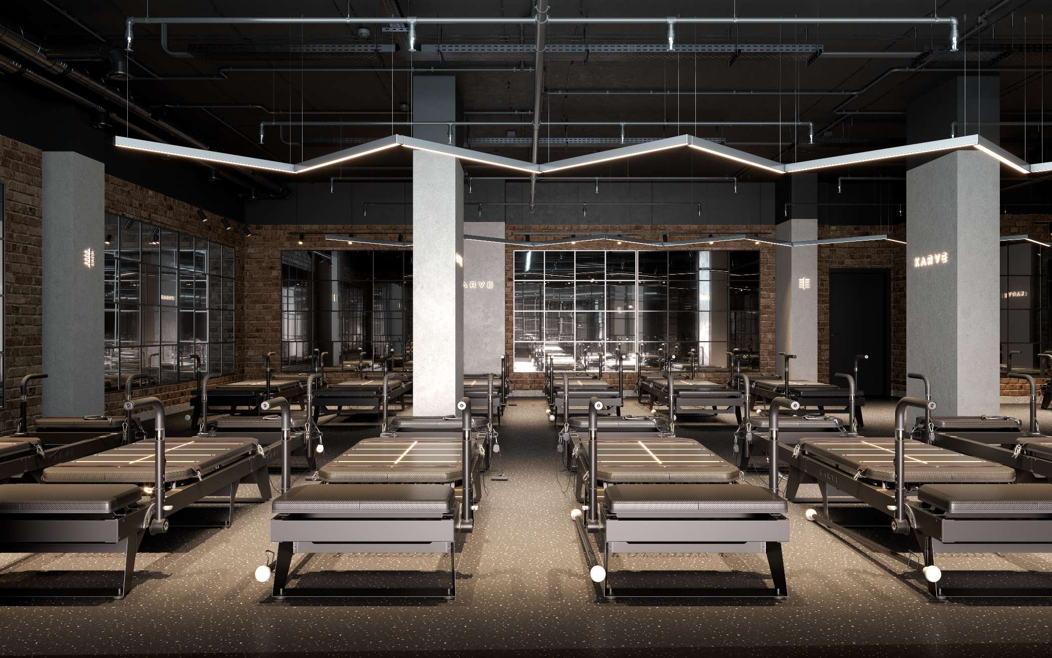 Architect's visualisation of the studio floor at KARVE Clapham Junction, opening January 2027 Architect's visualisation of the studio floor at KARVE Clapham Junction, opening January 2027