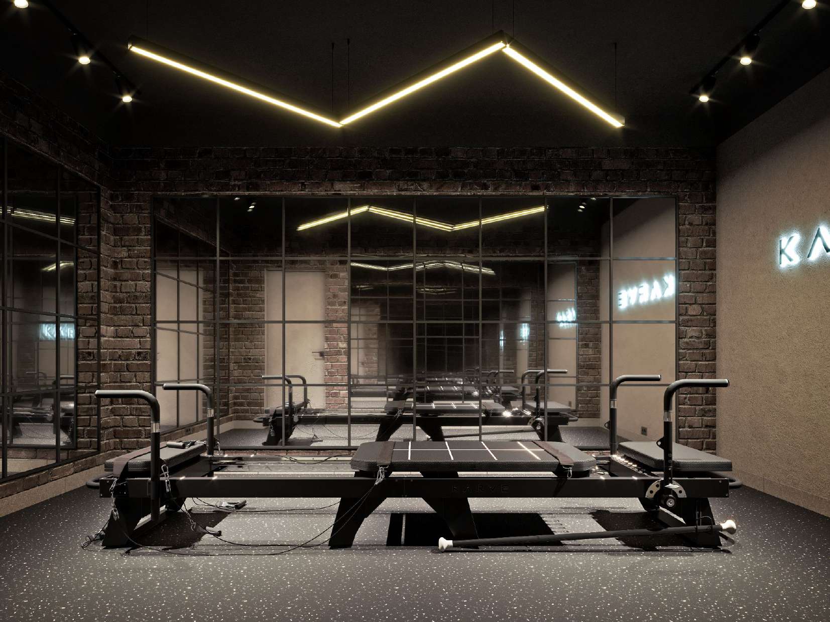 Architect's visualisation of the private studio at KARVE Doha, opening October 2026 Architect's visualisation of the private studio at KARVE Doha, opening October 2026