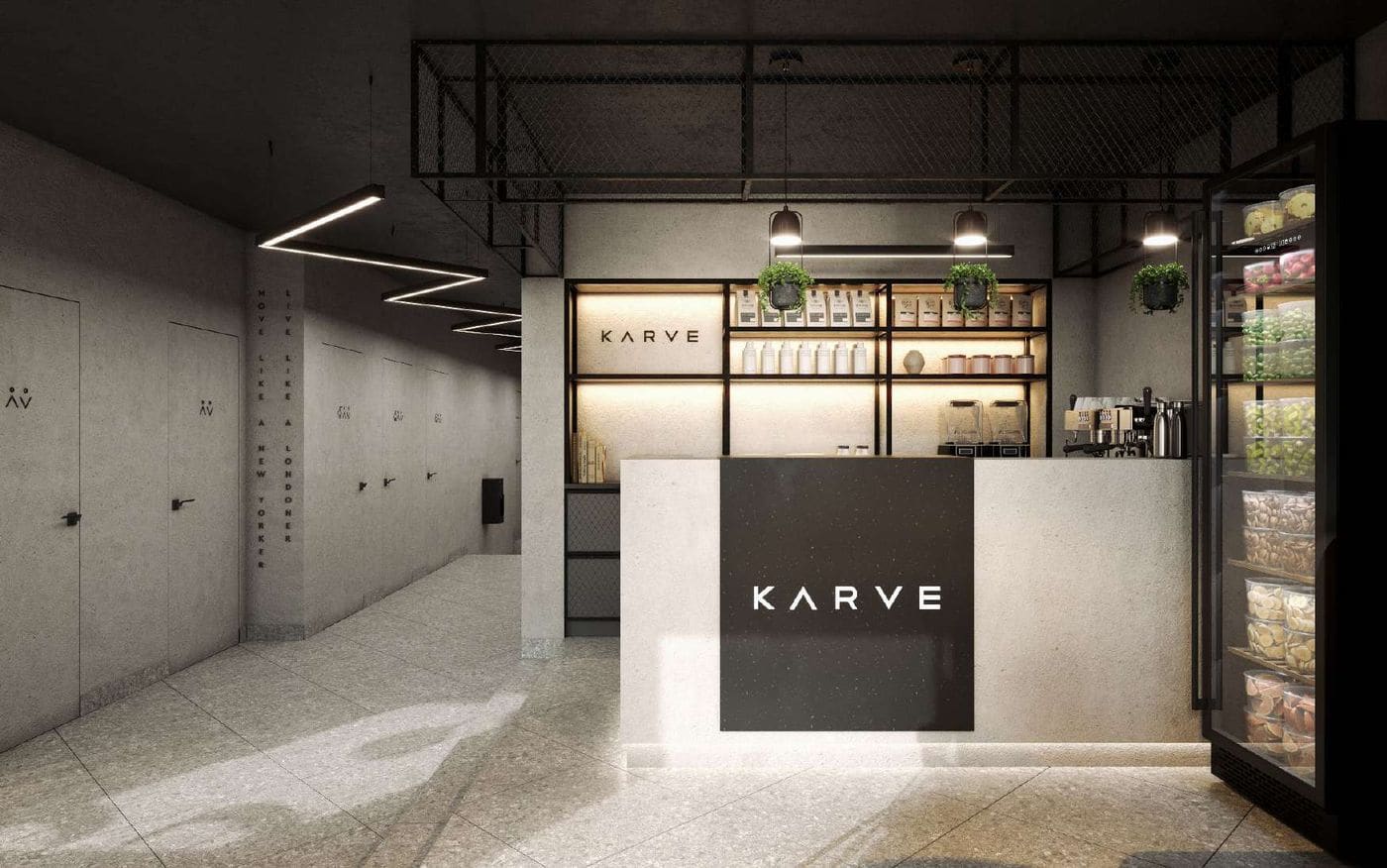 Architect's visualisation of the reception at KARVE Doha, opening October 2026 Architect's visualisation of the reception at KARVE Doha, opening October 2026
