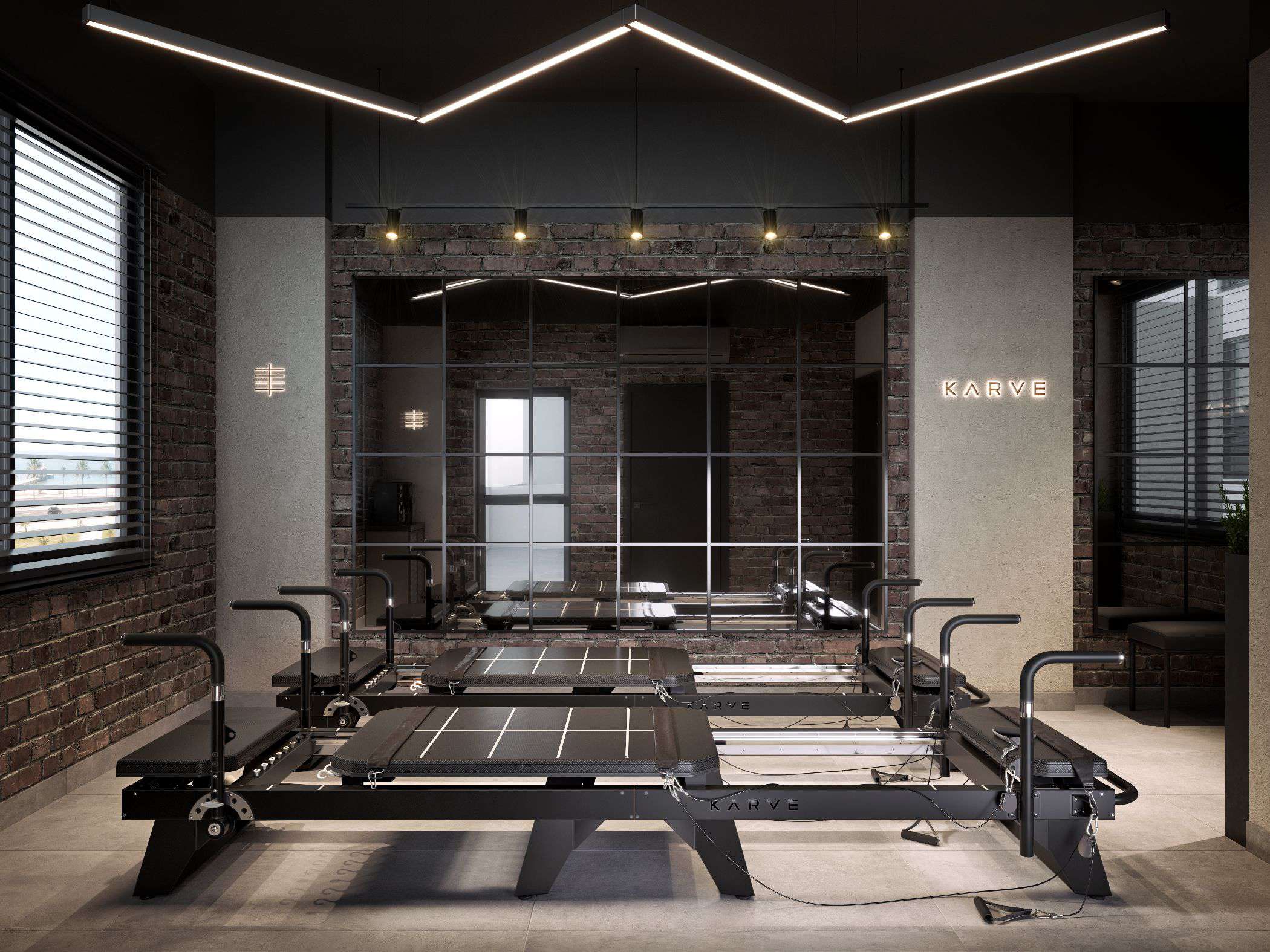 Architect's visualisation of the private studio at KARVE Kuwait Architect's visualisation of the private studio at KARVE Kuwait