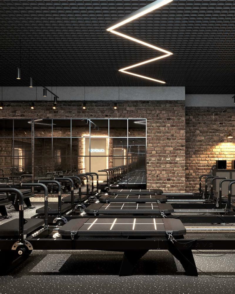 KARVE Victoria studio interior with brick walls and Transformer machines KARVE Victoria studio interior with brick walls and Transformer machines