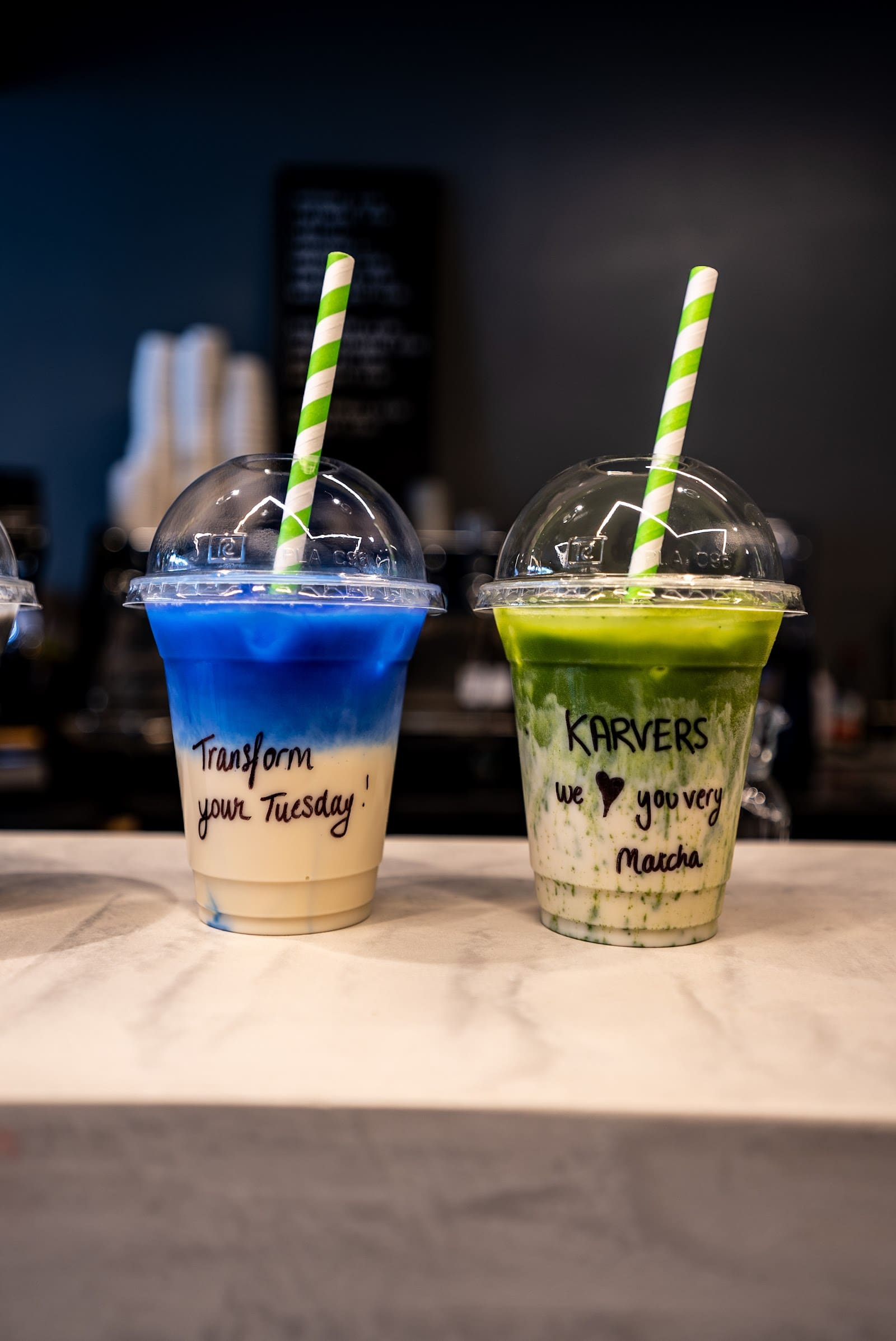 Custom café menu