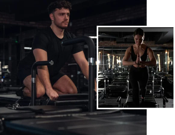 Image of a custom KARVE Transformer resistance-based machine used in Pilates classes. KARVE Transformer Machine